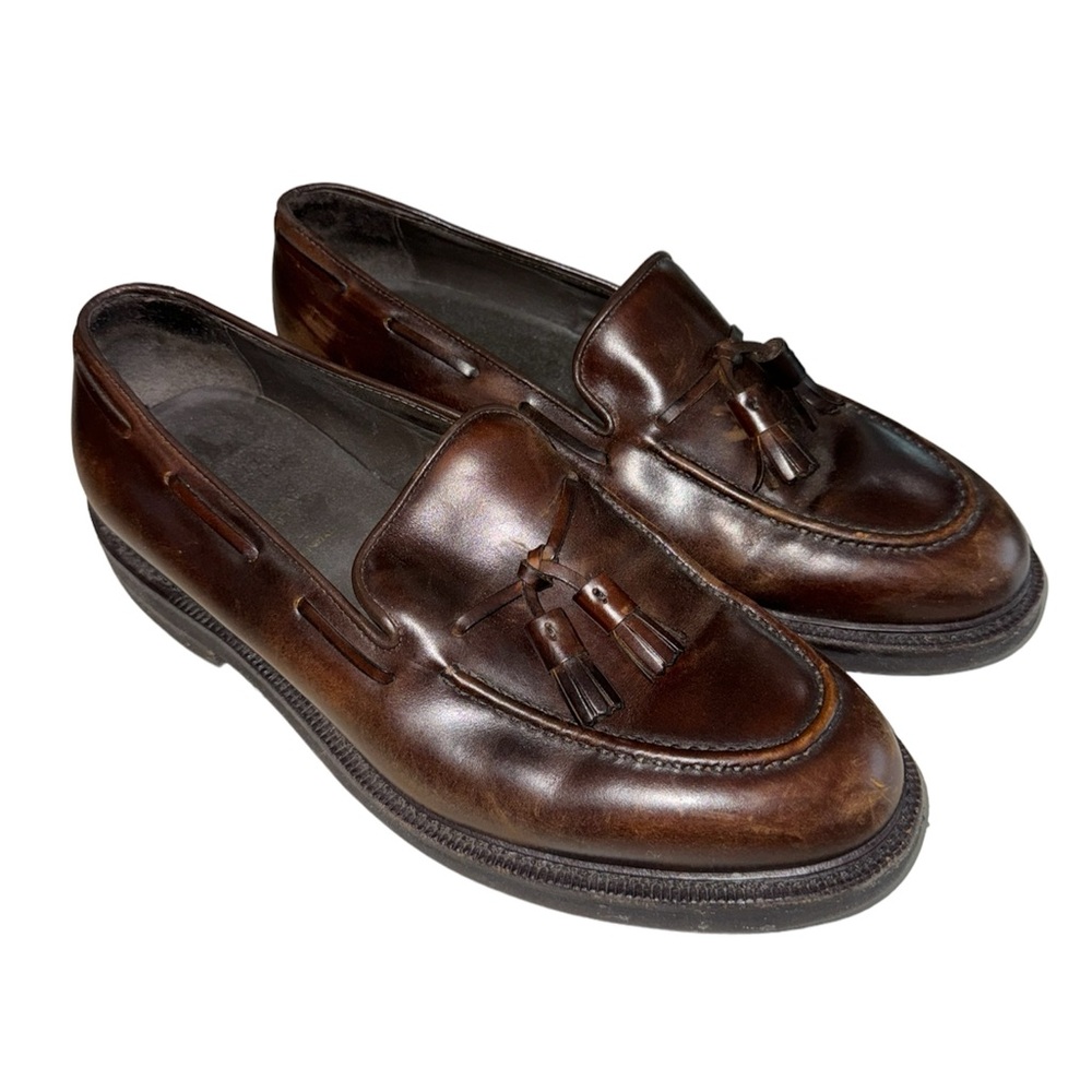Brunello Cucinelli Goodyear Soft Brown Leather Tasseled Loafers Vibram Sz 7